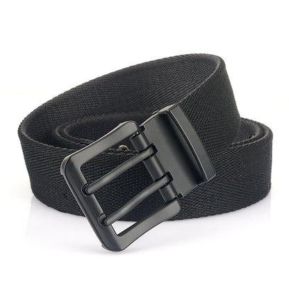 VATLY Vintage Wendegürtel Herren Canvas 38mm Doppelnadel-Schnalle Arbeit