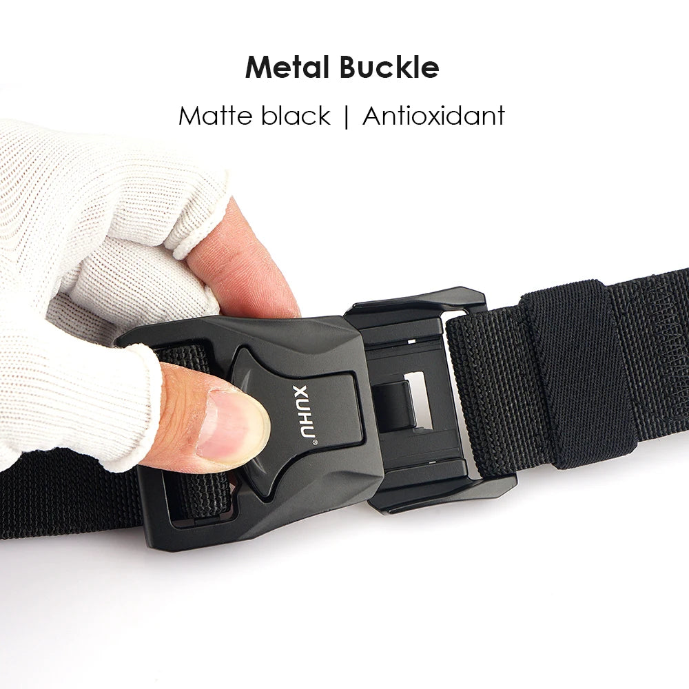 VATLY Elastik-Gürtel Herren 3,8 cm Zink-Schnellverschluss Tactical Outdoor