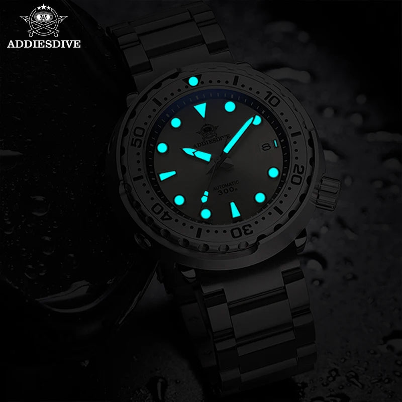 Herren-Luxus-Tuna-Taucheruhr mit Saphirglas und 300 m Tiefe