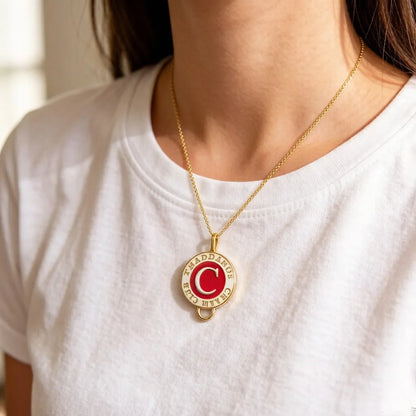 Damen-Charm-Anhänger Münze vergoldet Vintage elegant aus Sterlingsilber