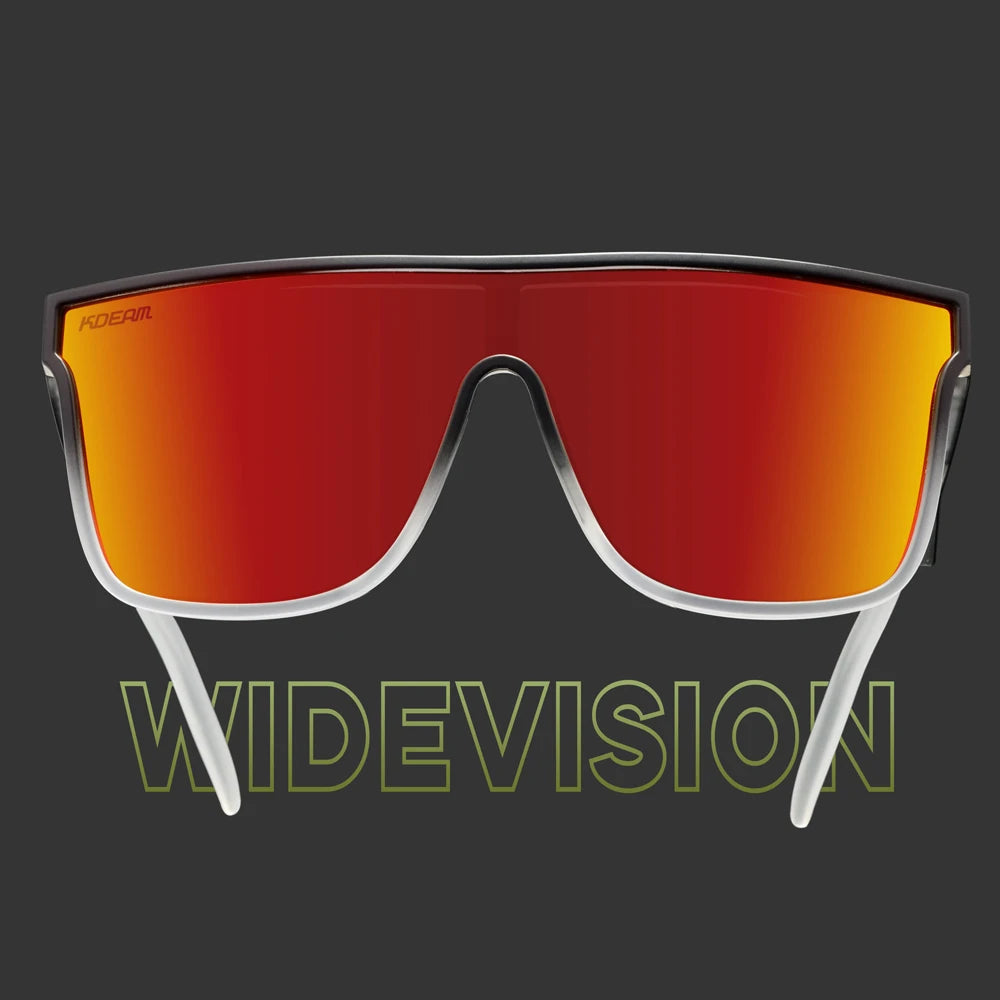 Sonnenbrille Einteiler übergroß polarisiert gebogene Gläser Herren