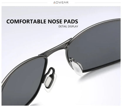 AOWEAR Retro Polarisierte Spiegel Sonnenbrille für Mann Frauen Vintage Sonnenbrille Herren UV400 Leichte Fahrbrille mit Etui
