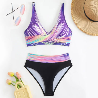 Sexy Bikini-Set für Damen in Unifarben mit Push-up-Effekt – Brasilianischer Badeanzug für Strand und Schwimmen