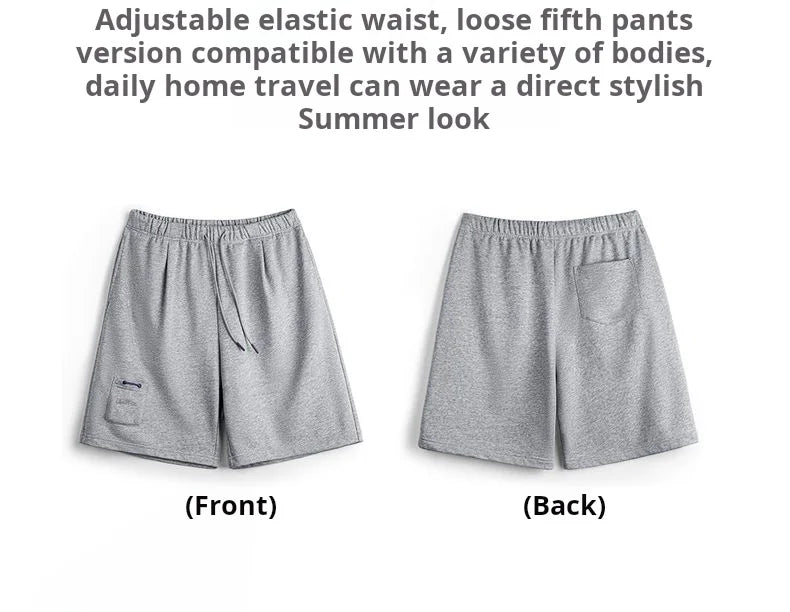 Herren Jogger-Shorts aus atmungsaktivem Material mit elastischer Taille und lockerer Passform