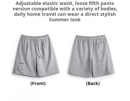 Herren Jogger-Shorts aus atmungsaktivem Material mit elastischer Taille und lockerer Passform