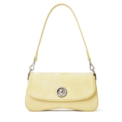 Natürliche Rindleder Schultertasche Frühlingslook