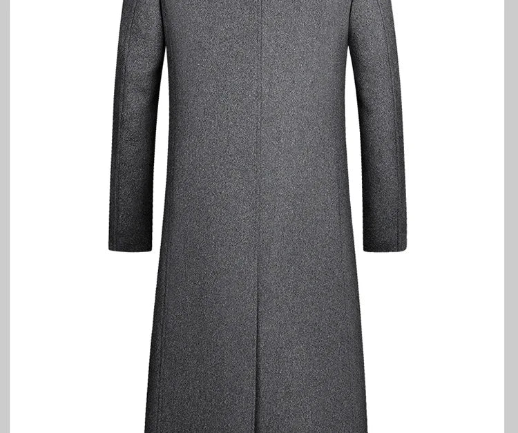 Wollmantel für Herren in Schwarz-Grau – Modern & elegant