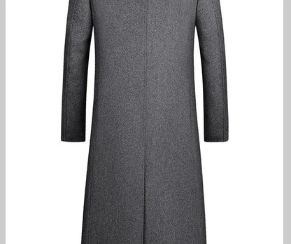 Wollmantel für Herren in Schwarz-Grau – Modern & elegant