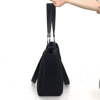 Damen-Shopper aus Netzgewebe mit großem Fassungsvermögen und abnehmbare Mini-Tasche, atmungsaktiv
