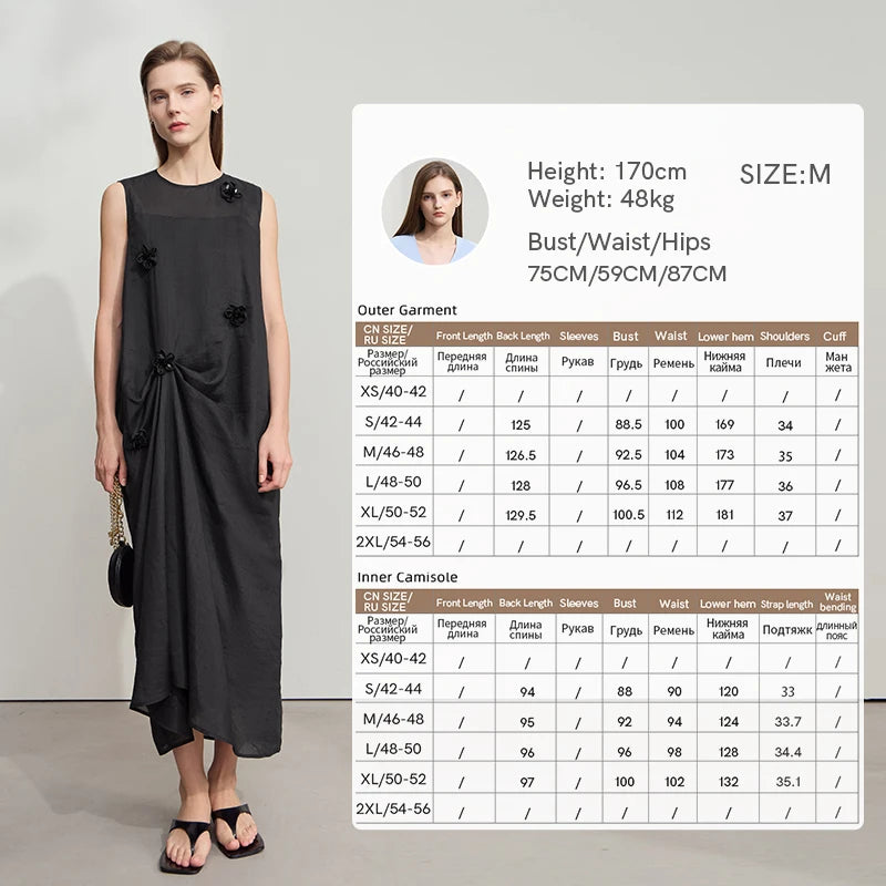 Elegantes Langes Damenkleid Ärmelos Für Damen Bequem Im Sommer