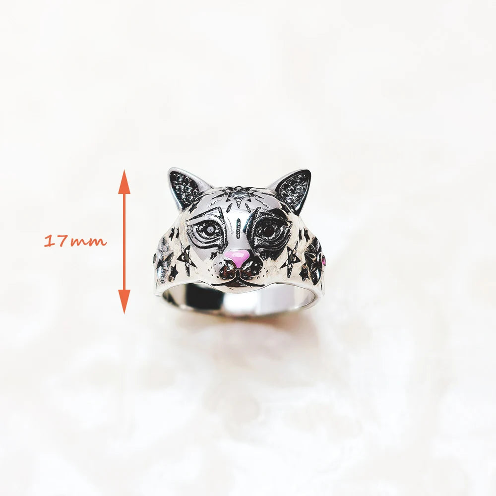 Damen-Ring Magic Cat Böhmen II aus Sterlingsilber