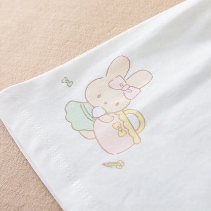 Sommer-Set für Mädchen im Alter von 2–6 Jahren mit weißem Oberteil und grünem kariertem Rock-Kombination für Kinder im Preppy-Stil mit kurzen Ärmeln