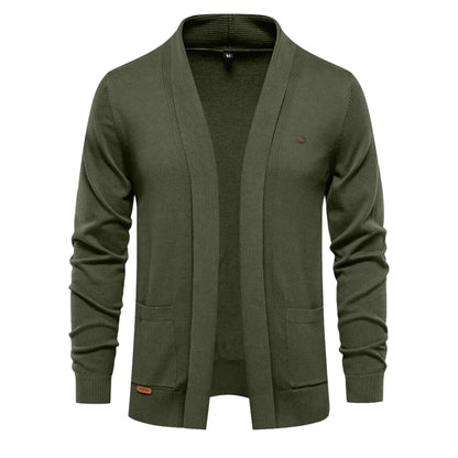 Baumwolle Strickjacke für Männer Qualität Herren Pullover Mode Turn Down Kragen Strick pullover für Männer