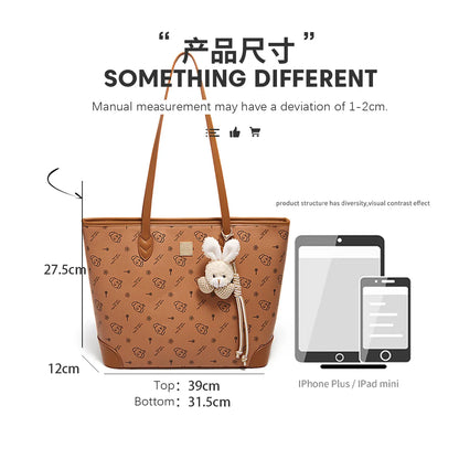 Damen Schultertasche Aus PU-Leder Mit Großer Kapazität Und Alltagslook