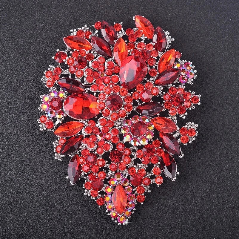 Brosche Wassertropfen Strass Kristall Elegant Corsage Damen Mantel