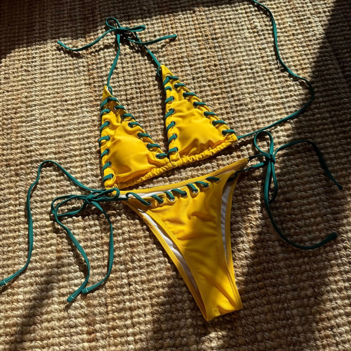 Glamouröses Pailletten-Bikini-Set mit Push-up-Effekt – Perfekt für Strand und Pool