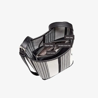 Damen Schultertasche aus veganem Leder – Große Beuteltasche für Büro und Alltag