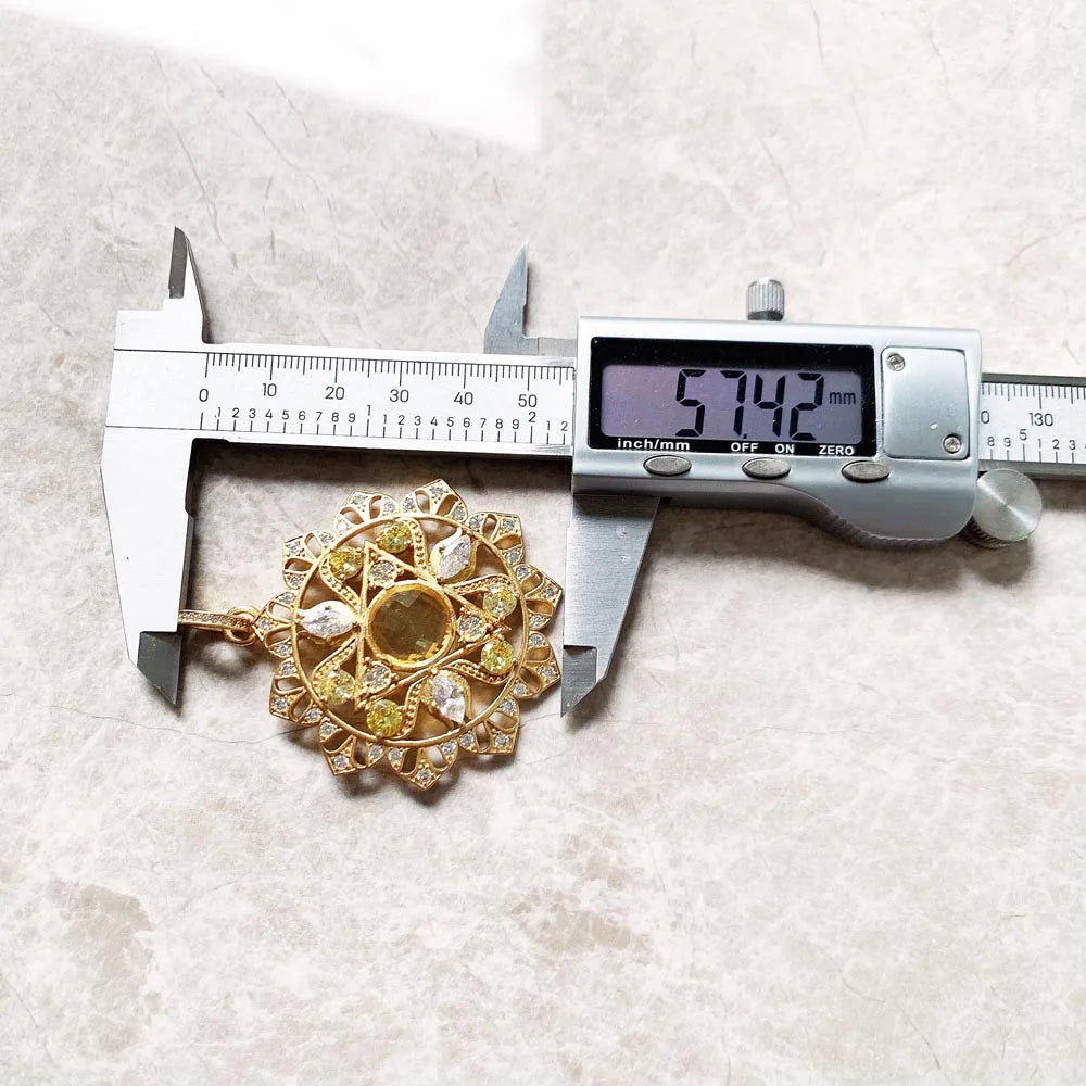 Damen-Anhänger Hand Fatima Chakra Lotus Bohemia aus Sterlingsilber