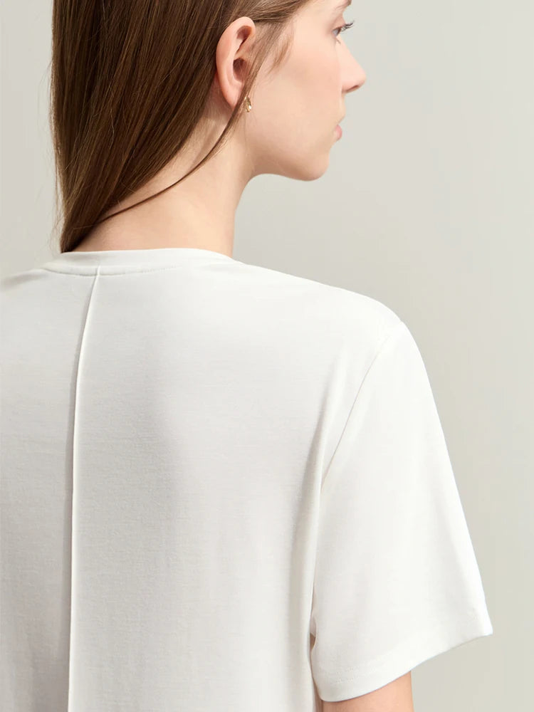 Damen Kurzarm-T-Shirts mit V-Ausschnitt und Sonnenschutz für kühles Gefühl
