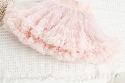 Mädchen Pullover Set mit bunten Pailletten und Tutu Röcken in Pink und Weiß