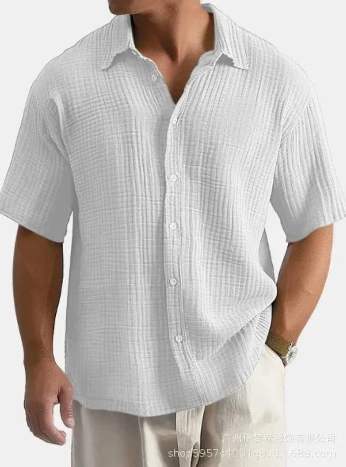 Herren-Sport- und Freizeitshirt aus Baumwoll-Leinen mit Trägern, Brusttasche und Kapuze – Langarm und einfarbig im trendigen Design