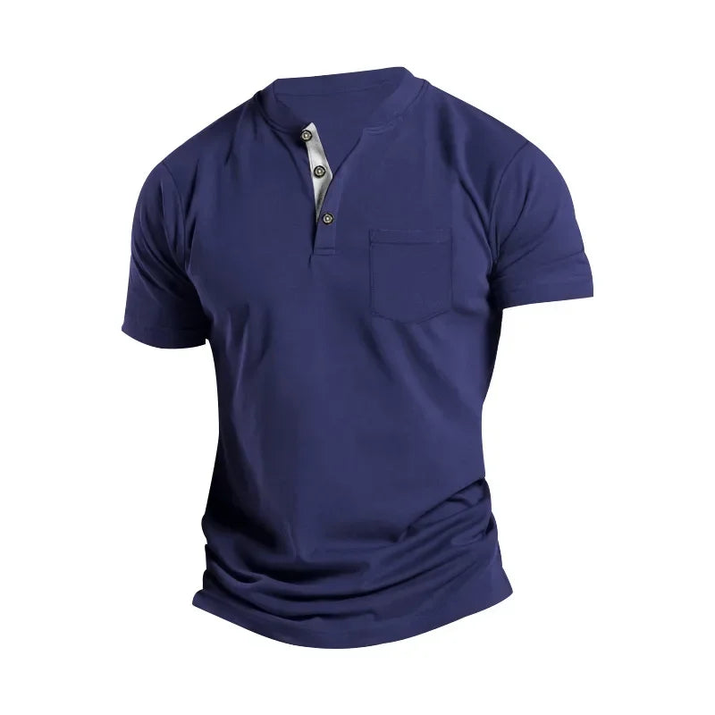 Herren Kurzarm-Poloshirt mit Knopfleiste und Reverskragen – ideal für den Sommer
