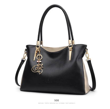 Damen Schultertasche aus Rindleder Crossbody-Tasche Luxuriöse Handtasche