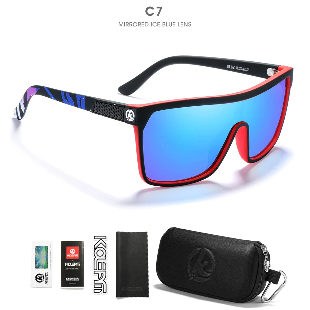 Sonnenbrille einteilig polarisiert UV400 5-Scharnier Herren