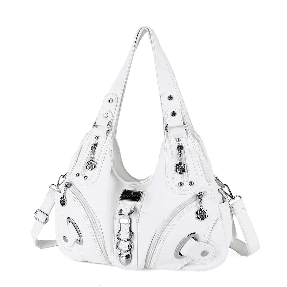Damen-Schultertasche Großes Vintage-Tote mit Top-Handle und Großem Fassungsvermögen für Alltag