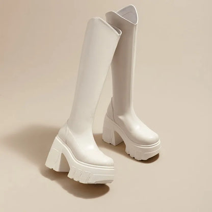 AIYUQI Western Cowboy Boots Women 2025 New Fashion High Heel Female Rider Boots 11cm Heel High Platform Skinny Boots Women