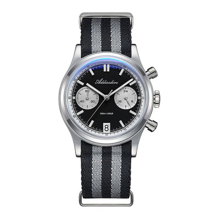 Herren-Chronograph mit Nylonarmband und Bubble-Mirror-Glas