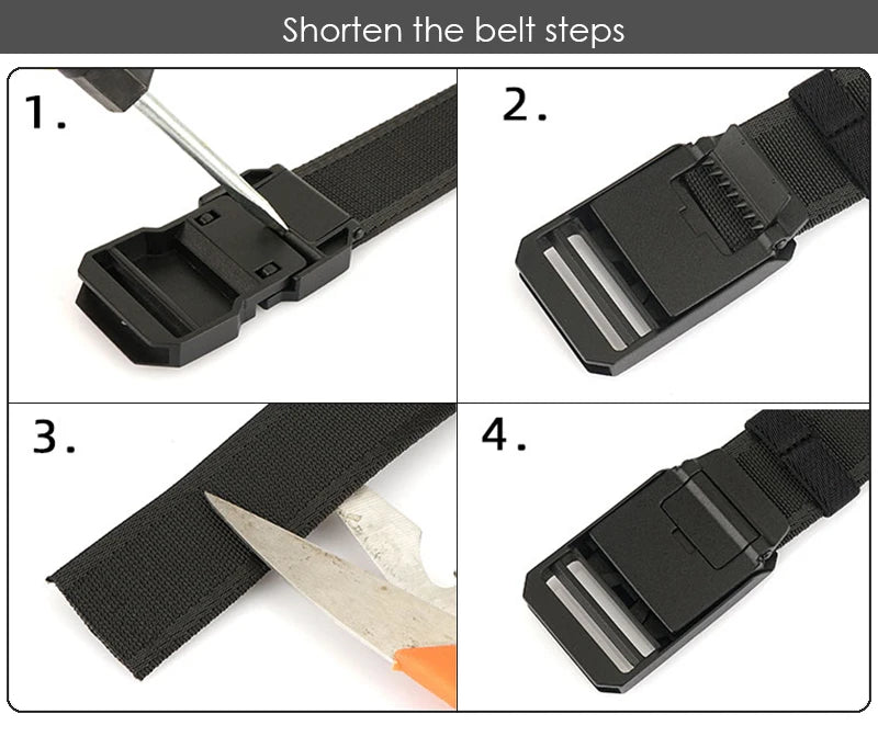 Herren-Gürtel aus Nylon mit magnetischem Schnellverschluss und elastischem Bund 35mm Breite