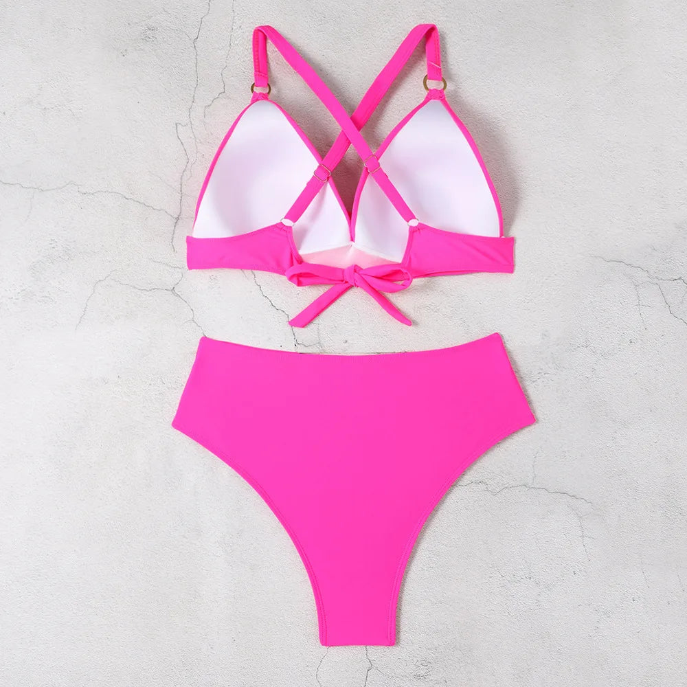 Sexy Damen-Bikini-Set mit Bräunungseffekt – dreiteiliges Badeanzug-Set für Strand und Pool