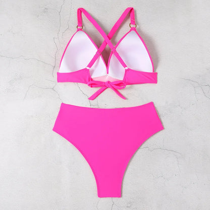 Sexy Damen-Bikini-Set mit Bräunungseffekt – dreiteiliges Badeanzug-Set für Strand und Pool