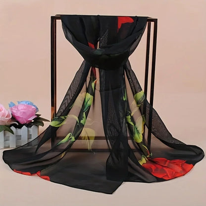 Damen Chiffon Hijab Schal gepunktet Strand Sommer Pareo Bandana muslimisch