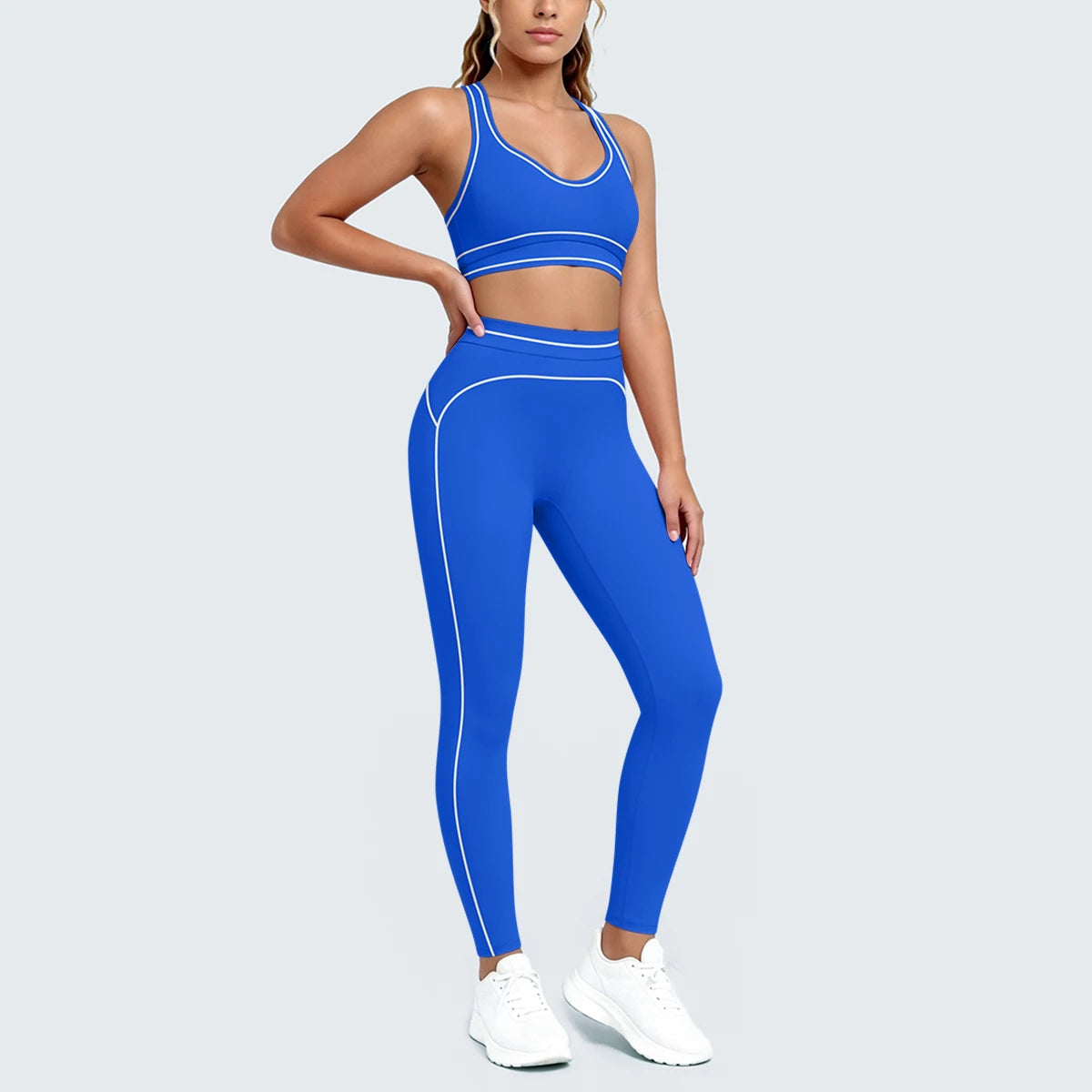 Damen Yoga Sportset Rückenfreier BH Schnell Trocknend Atmungsaktiv