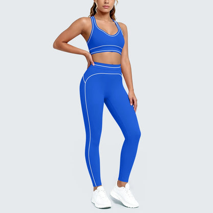 Damen Yoga Sportset Rückenfreier BH Schnell Trocknend Atmungsaktiv