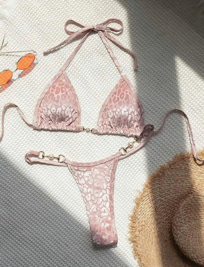 Blumiger, sexy Bikini-Set für Damen – ideal für Strand und Pool