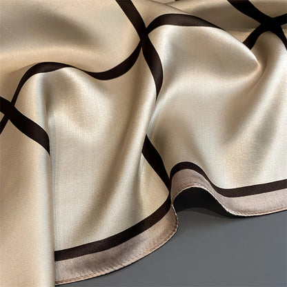 Damen Seidenschal quadratisch 70cm Halstuch Bandana Hijab Pashmina N