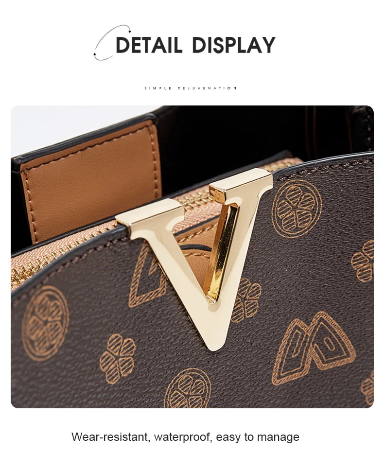 Damen Handtasche im Retro-Stil mit kleinem Bucket Bag