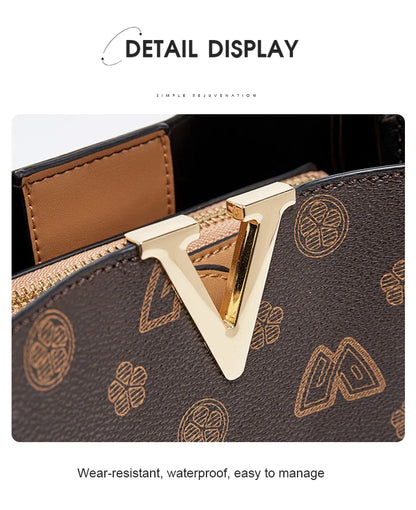 Damen Handtasche im Retro-Stil mit kleinem Bucket Bag