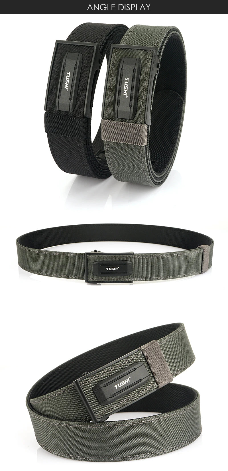 VATLY Stylischer Tactical Gürtel Herren Nylon Rigid Military Stiff