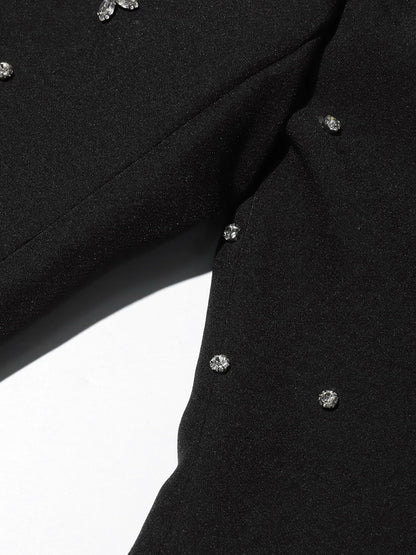 Ärmelloses, trägerloses Damen-Tunikakleid mit Patchwork-Falten im minimalistischen Design – modisch und elegant