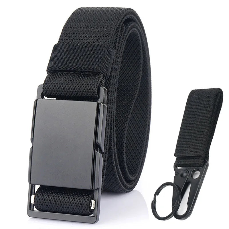 Unisex-Gürtel mit Magnetverschluss 34mm Breite Braun für Jeans Freizeit Alltagsbegleiter