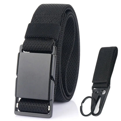 Unisex-Gürtel mit Magnetverschluss 34mm Breite Braun für Jeans Freizeit Alltagsbegleiter