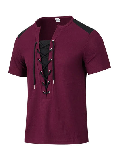 Kurzärmeliges Herren-Sommer-T-Shirt mit lockeren Streifen – vielseitiges, trendiges Oberteil für Paare