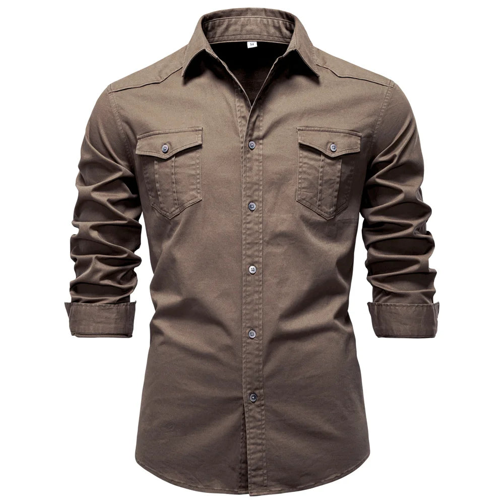Premium Slim Fit Herrenhemd Aus Weicher Baumwolle Langarm