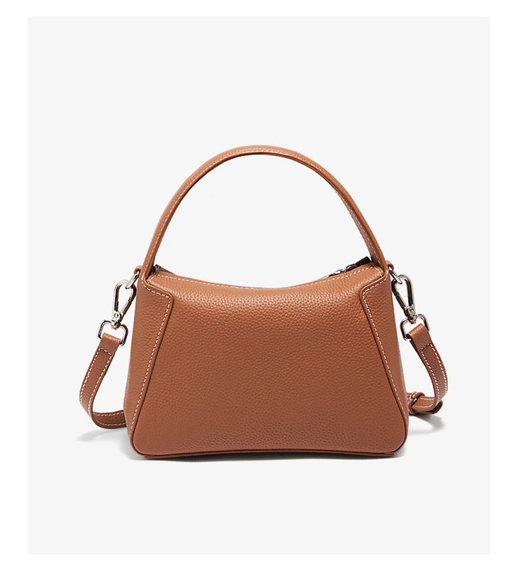 Damen-Handtasche aus Rindleder kompakt und vielseitig ideal für Beruf Alltag und Büro