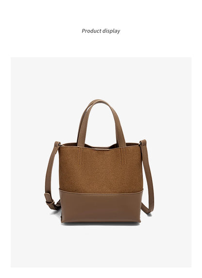 Damen Handtasche aus PU-Leder im Retro-Stil mit großer Kapazität