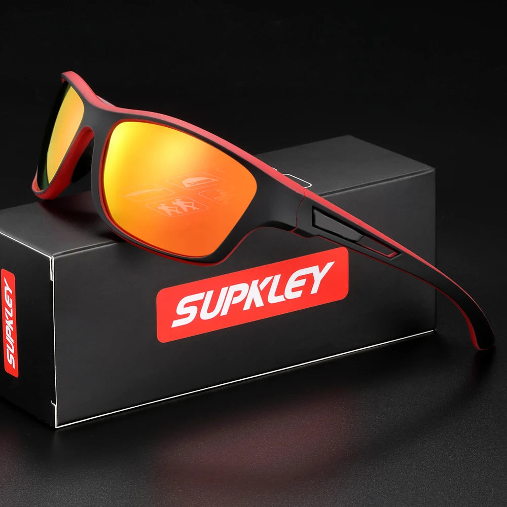 Sonnenbrille Sport oval polarisiert UV400 Spiegel Herren Damen
